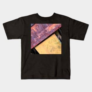 Metal and Rust abstract photography Kids T-Shirt